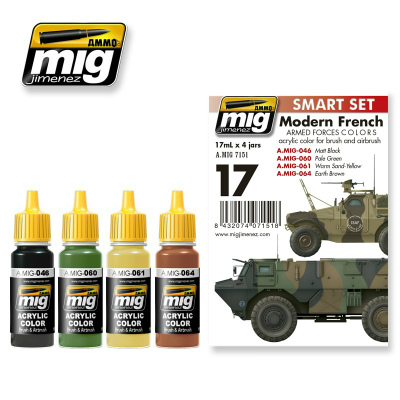 【新製品】A.MIG7151)現用フランス陸軍塗装色セット