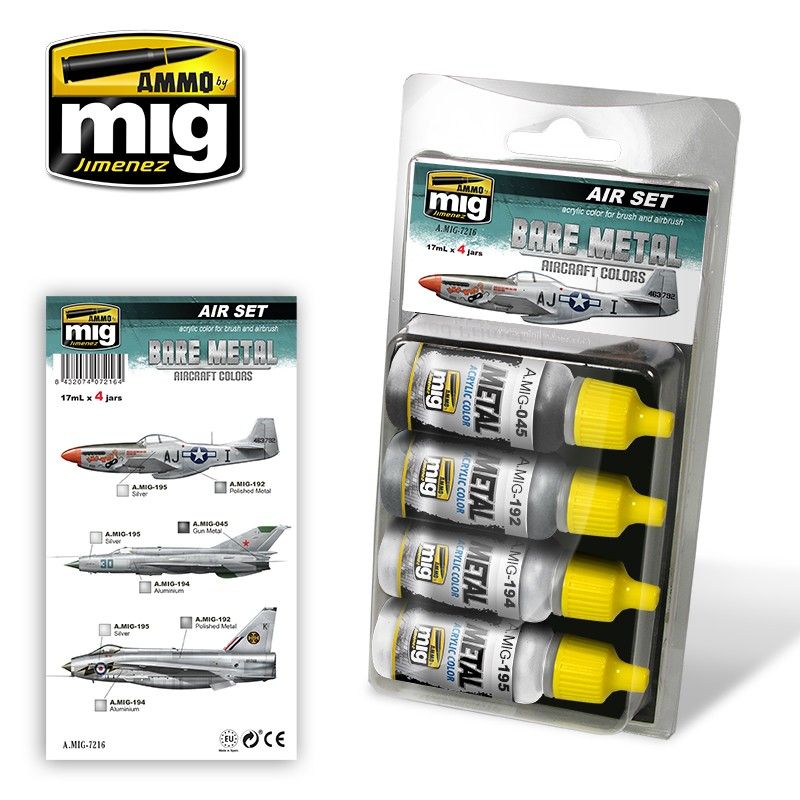 【新製品】A.MIG7216)航空機ベアメタルカラーセット