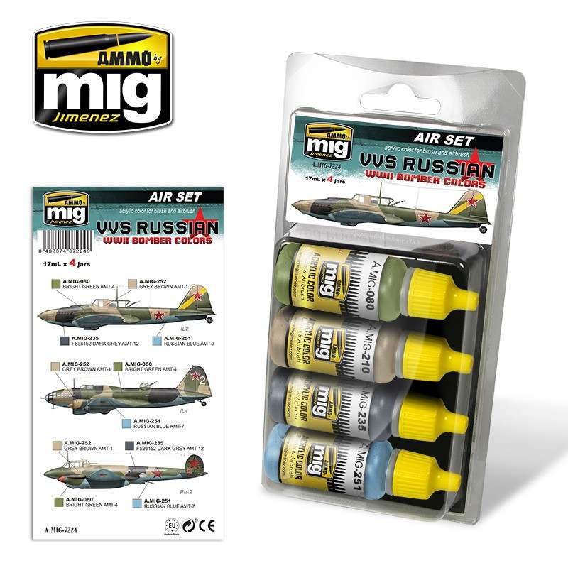 【新製品】A.MIG-7224 WWII VVS (ソ連空軍) 爆撃機用カラーセット