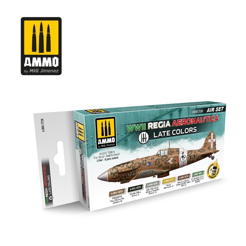 【新製品】A.MIG-7238 WWII ｲﾀﾘｱ空軍 後期用カラーセット