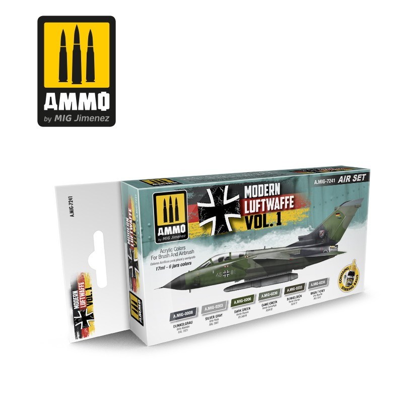 【新製品】A.MIG-7241 現用ドイツ空軍カラーセット Vol. 1