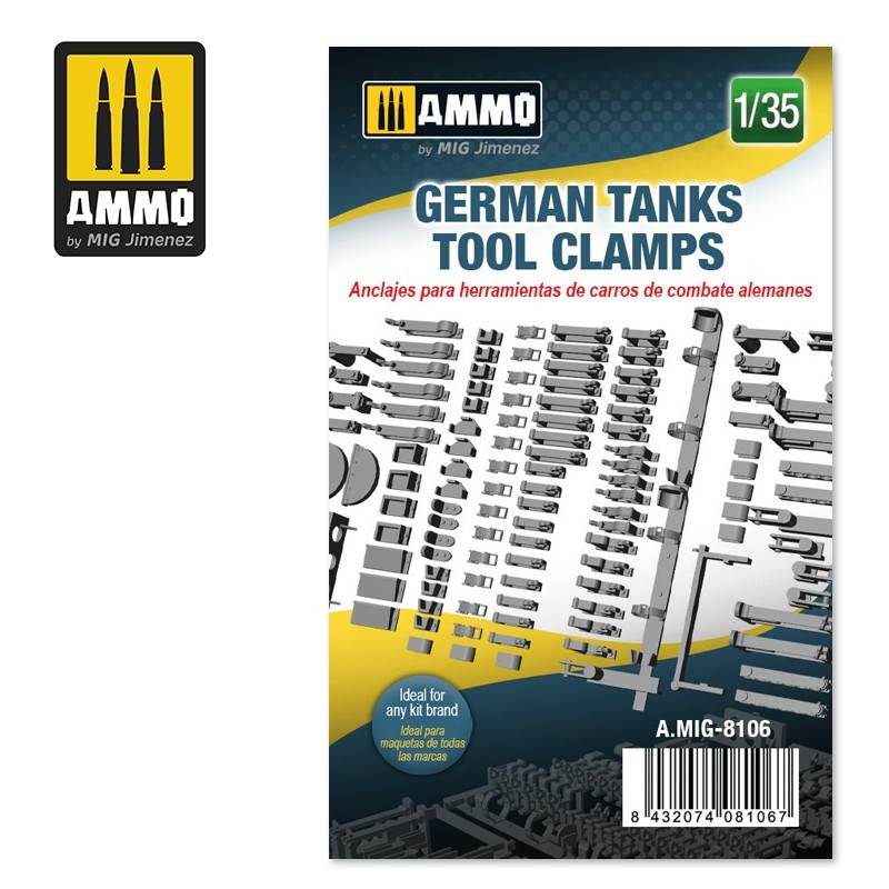 【新製品】A.MIG-8106 1/35 ドイツ軍戦車用工具クランプ