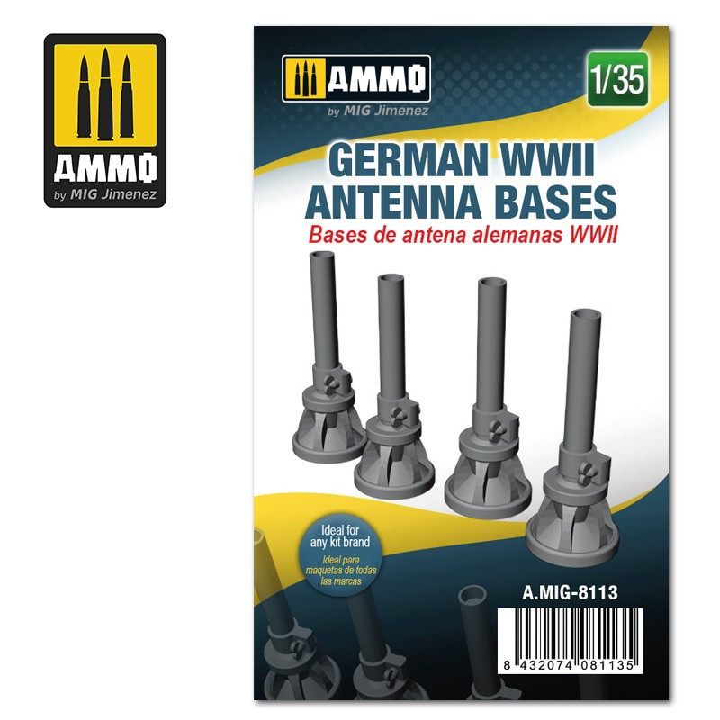 【新製品】A.MIG-8113 1/35 WWII ドイツ軍車両用アンテナベース