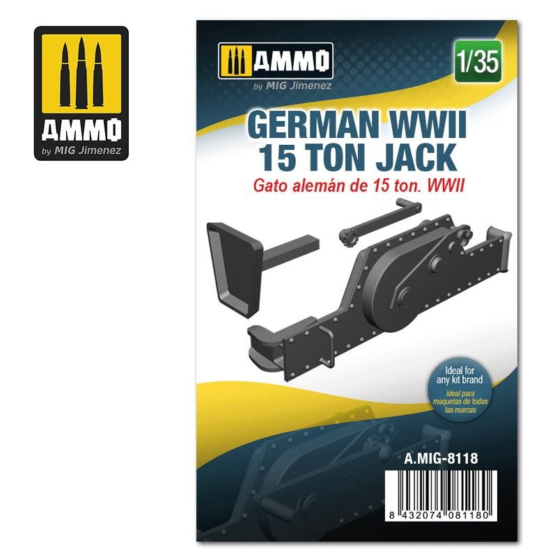 【新製品】A.MIG-8118 1/35 WWII ドイツ軍車両用15トンジャッキ