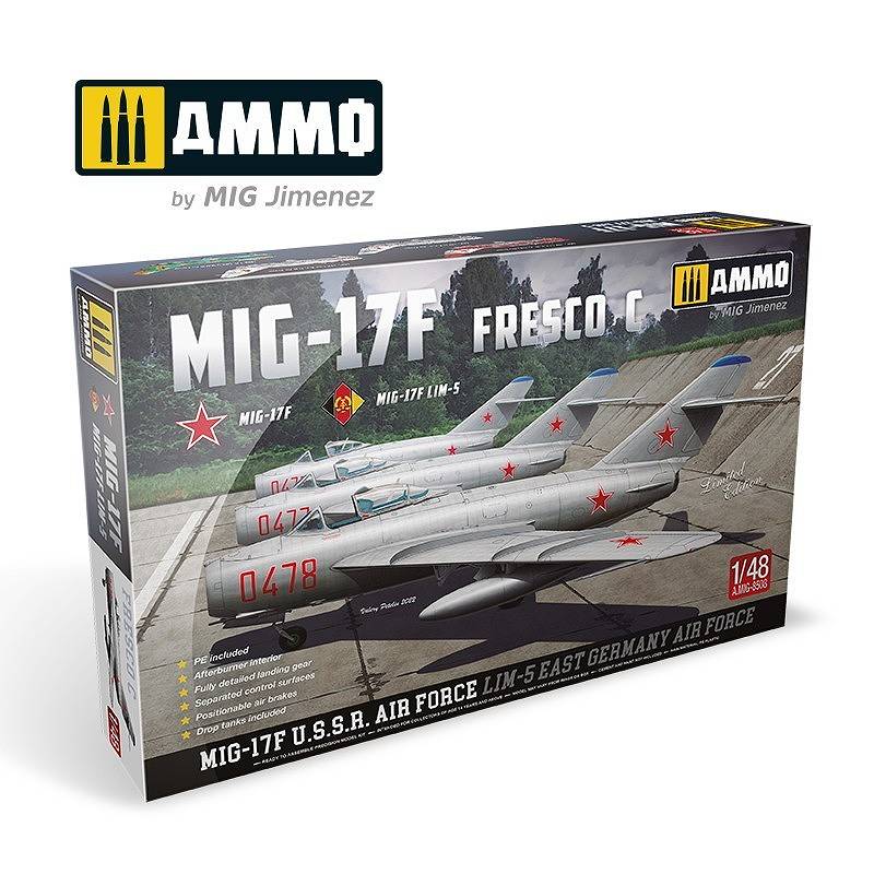【新製品】A.MIG-8508 1/48 ミグ MiG-17F/LIM-5 フレスコ ソ連/東ドイツ