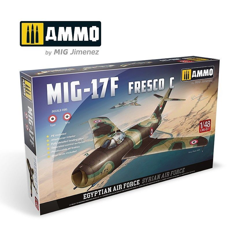 【新製品】A.MIG-8511 1/48 ミグ MiG-17F フレスコ エジプト/シリア