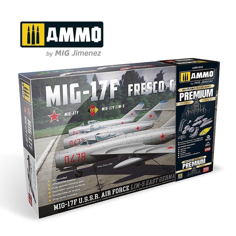 【新製品】A.MIG-8512 1/48 ミグ MiG-17F/LIM-5 フレスコ ソ連/東ドイツ プレミアムエディション