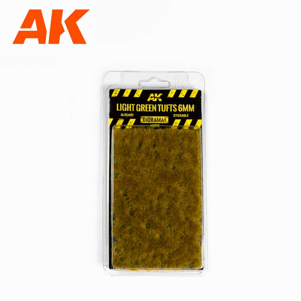 【新製品】AK8118 明るいグリーンの芝草タフト(シール式パッチ)6mm