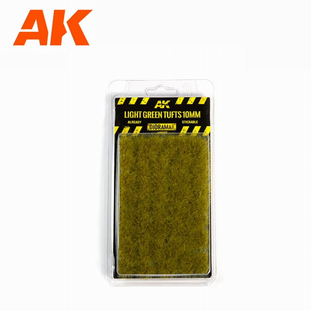 【新製品】AK8127 明るいグリーンの芝草タフト(シール式パッチ)10mm