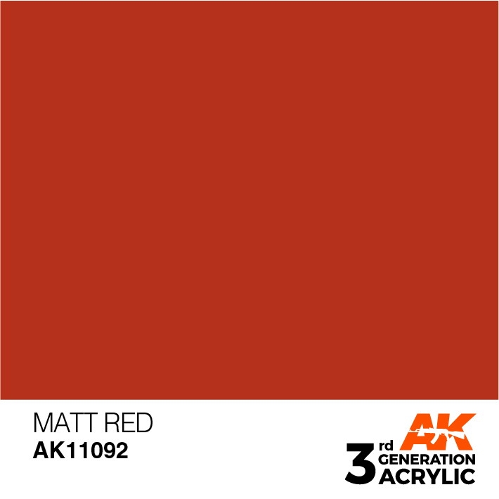 【新製品】AK11092 マットレッド 【AKアクリル3G (サードジェネレーション)】
