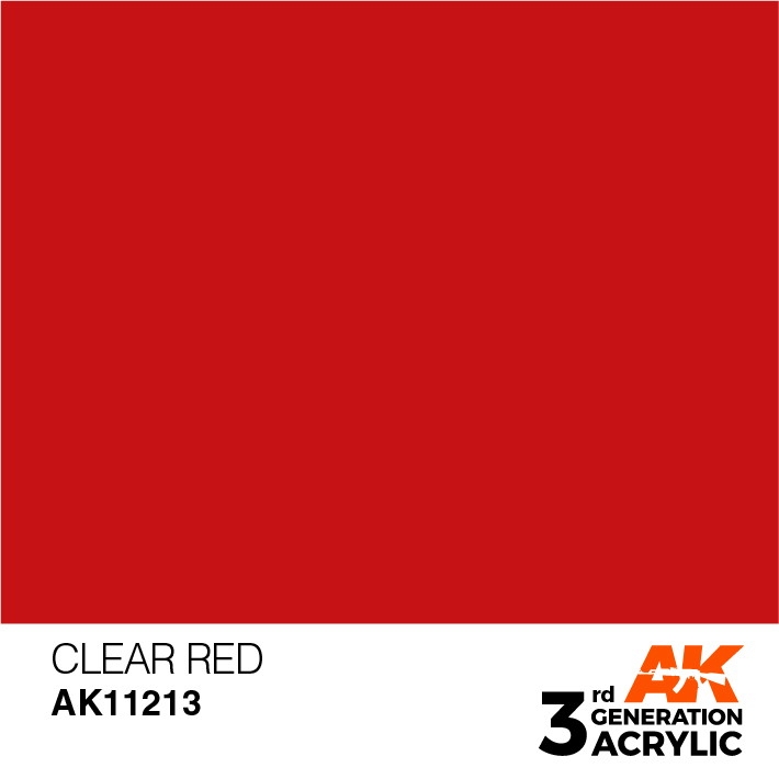 【新製品】AK11213 クリアーレッド 【AKアクリル3G (サードジェネレーション)】