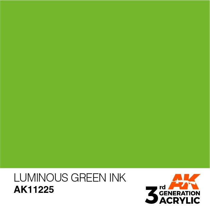 【新製品】AK11225 ルミナスグリーンインク 【AKアクリル3G (サードジェネレーション)】