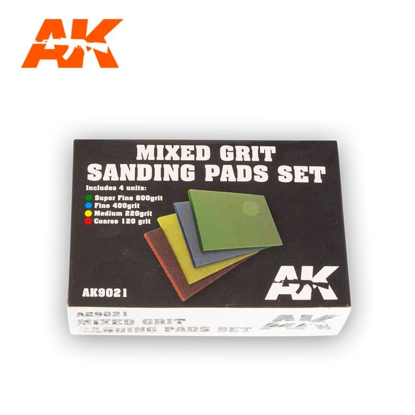 【新製品】AK9021)サンディングパッド・4種セット各一枚入り(合計4枚)