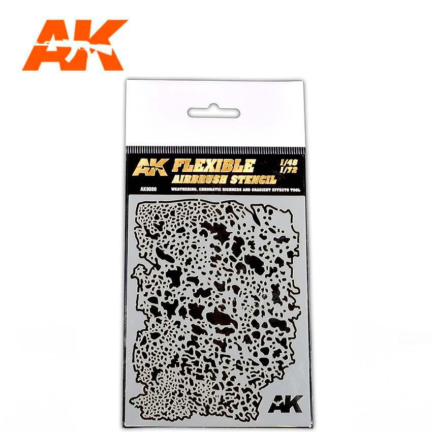【新製品】AK9080 フレキシブル・エアブラシステンシル 1/48-1/72スケール用