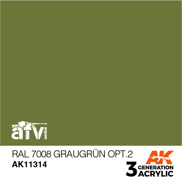 【新製品】AK11314 RAL7008 グラウグリュンOpt2 【AKアクリル3G (サードジェネレーション)】