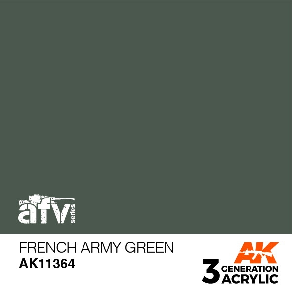 【新製品】AK11364 フランス軍グリーン 【AKアクリル3G (サードジェネレーション)】