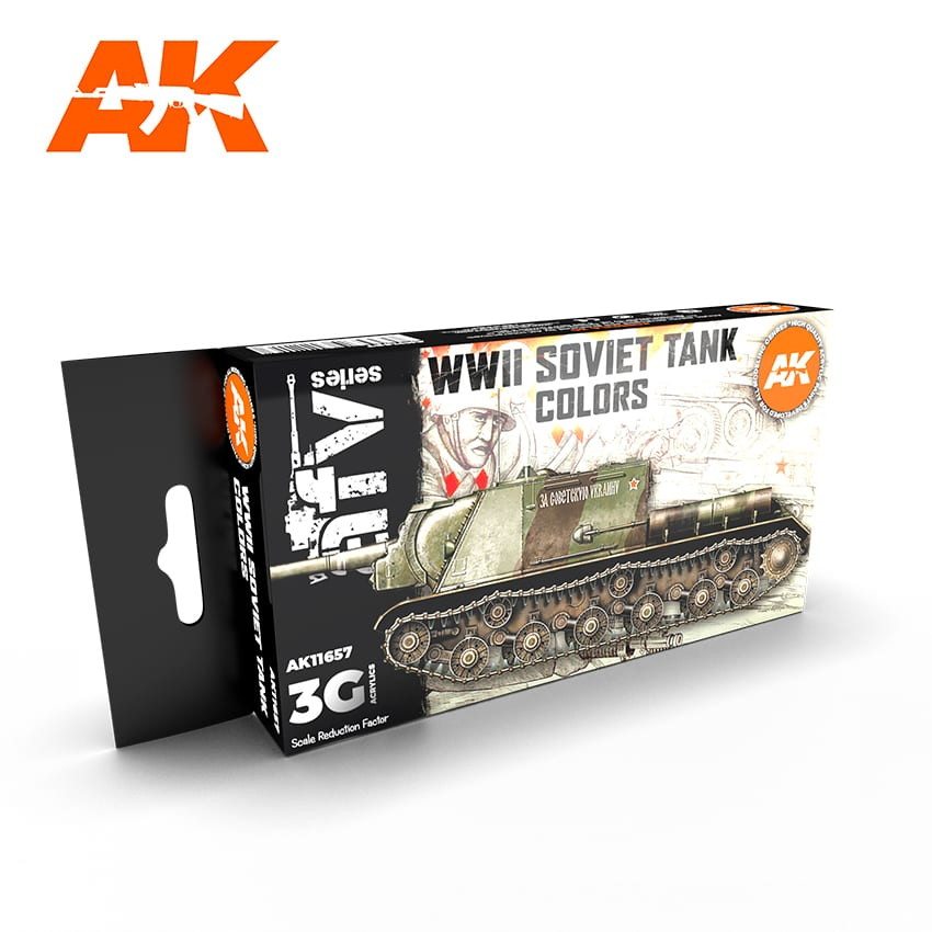 【新製品】AK11657 ソビエト戦車塗装色セット (17mlx6本) 【AKアクリル3G (サードジェネレーション)】