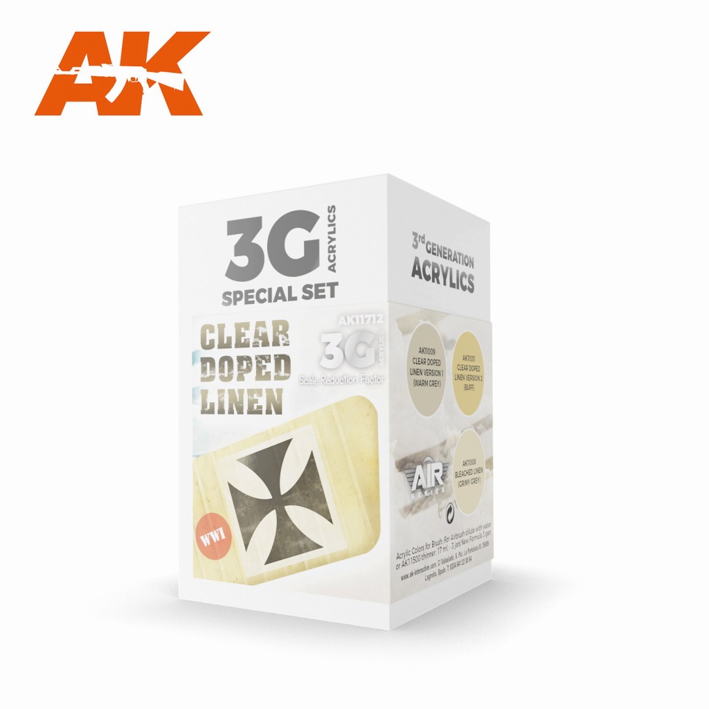 【新製品】AK11712 クリアードープドリネン3色セット【AKアクリル3G (サードジェネレーション)】