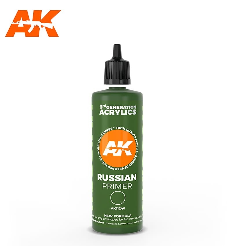 【新製品】AK11246 ロシアングリーン・プライマー 100ml【AKアクリル3G (サードジェネレーション)】