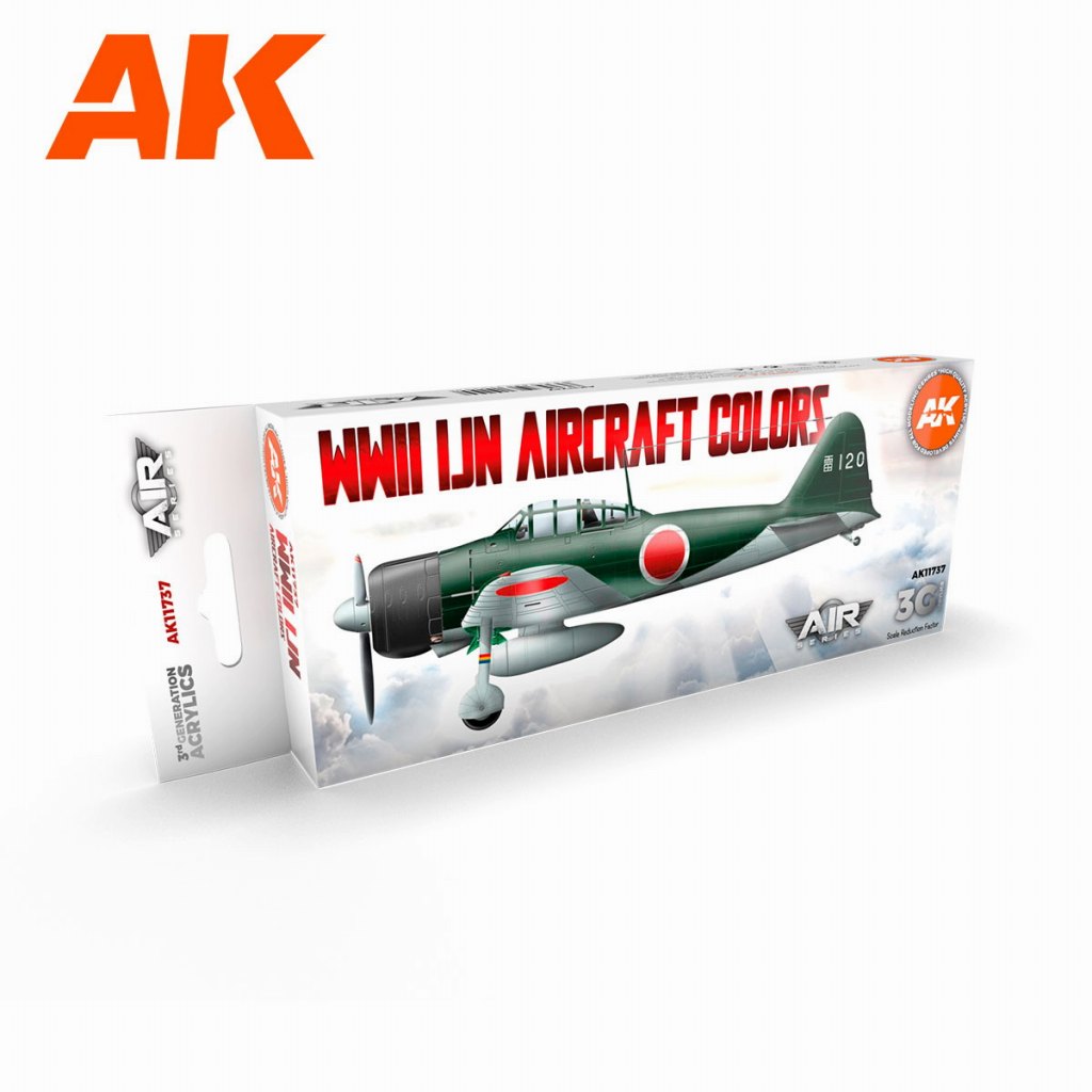 【新製品】AK11737 WWII 日本海軍機カラー8色セット冷戦初期【AKアクリル3G (サードジェネレーション)】