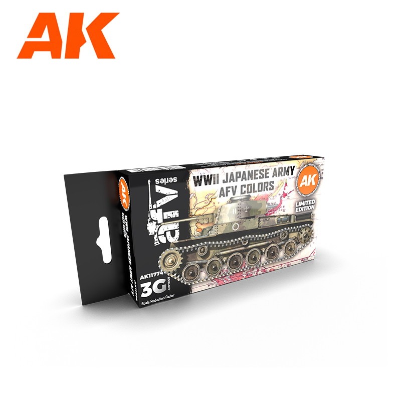【新製品】AK11774 WWII 日本陸軍 AFVカラーセット (17mlx6本) 【AKアクリル3G (サードジェネレーション)】