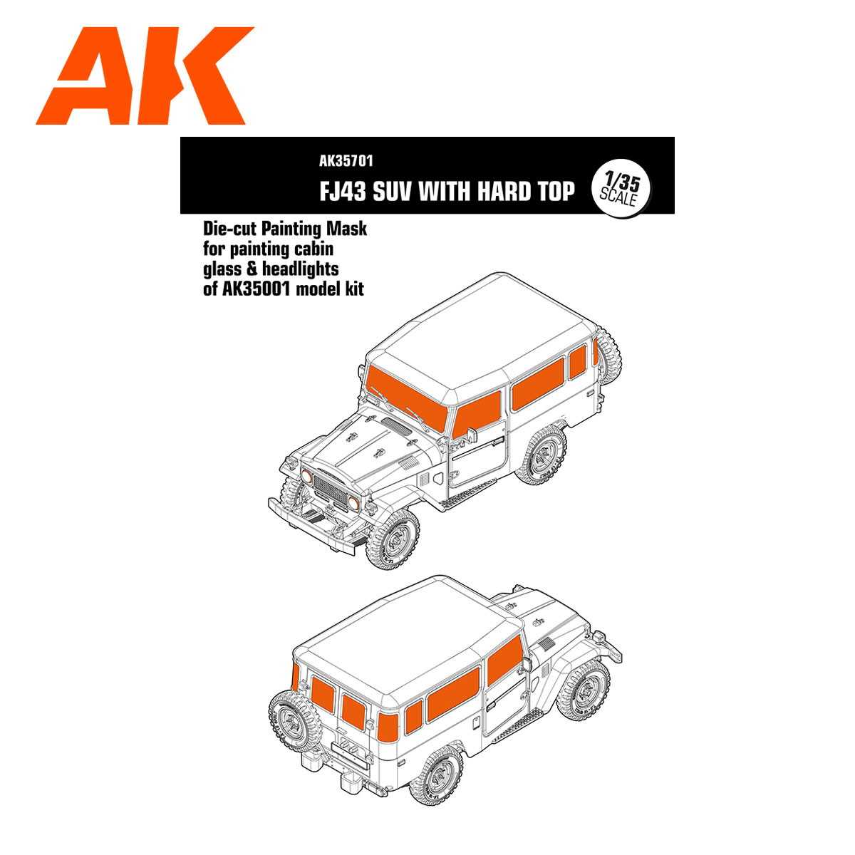 【新製品】AK35701 マスキングシートセット (for AK35001)