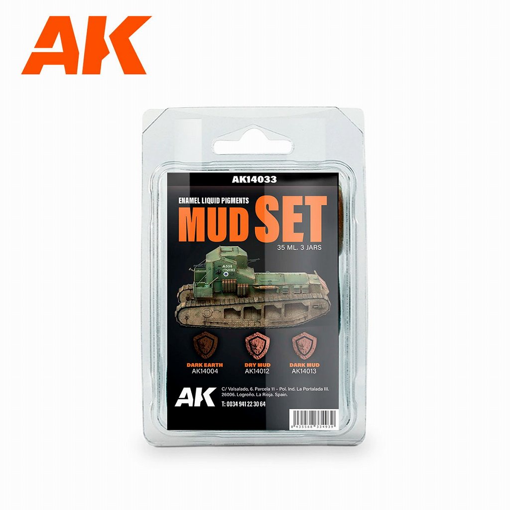 【新製品】AK14033 リキッドピグメント・マッドセット（泥汚れセット）
