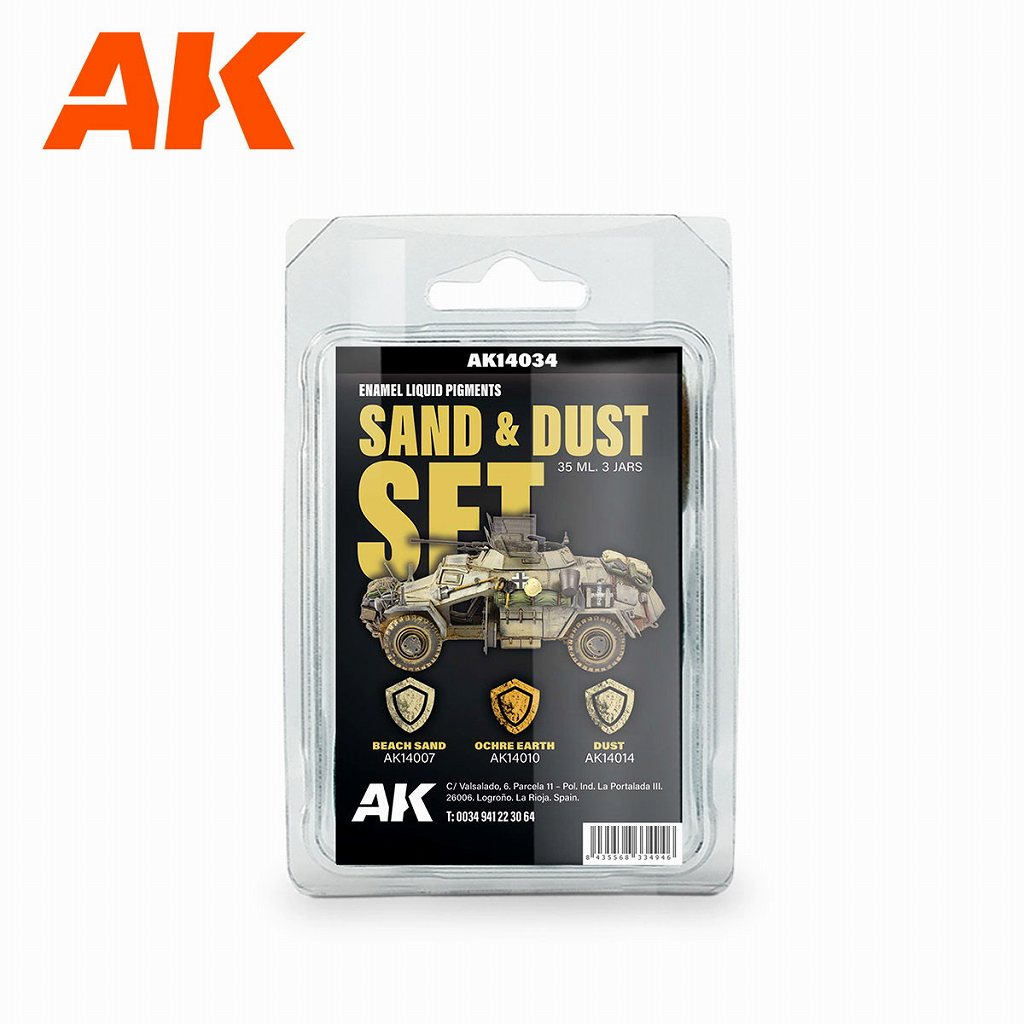 【新製品】AK14034 リキッドピグメント・サンド&ダストセット（ホコリ汚れセット）