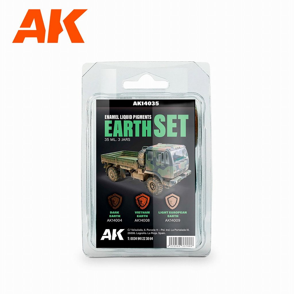 【新製品】AK14035 リキッドピグメント・アースセット（土汚れセット）