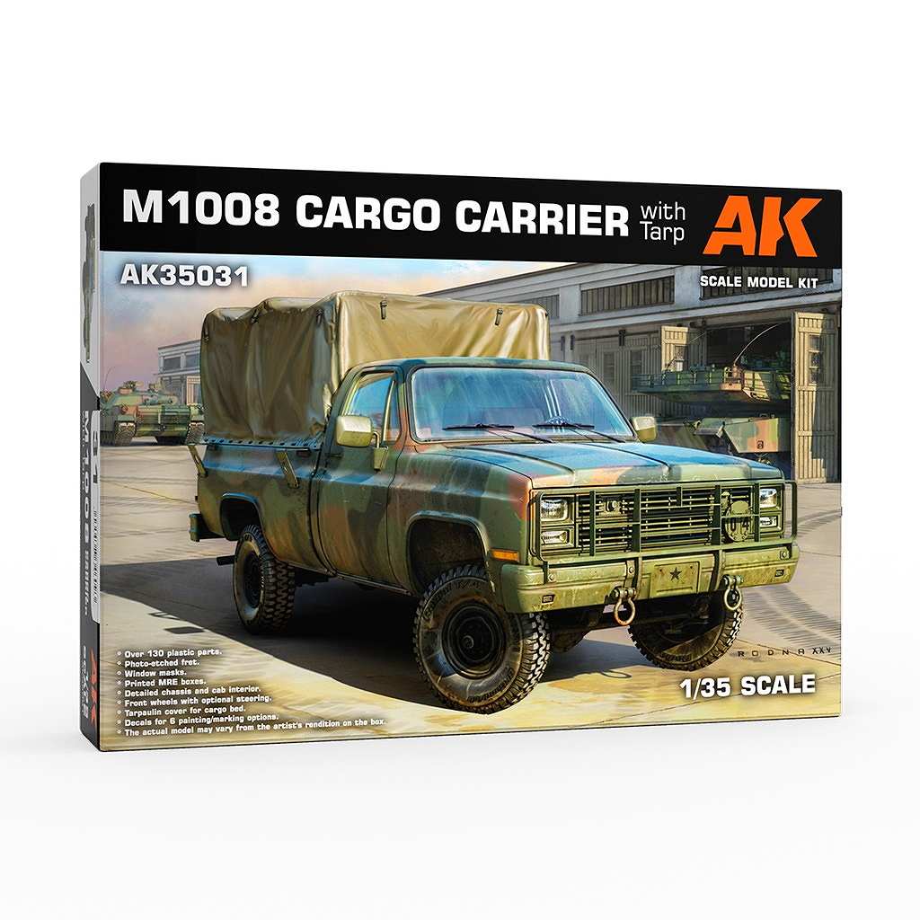 【新製品】AK35031 1/35 M1008 軍用トラック幌付き