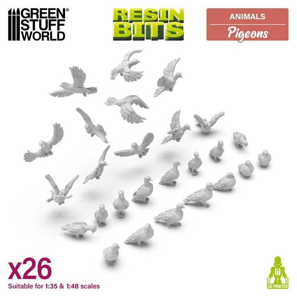 【新製品】GSWD-13642 3Dプリントセット - 鳩 1:48-1:35