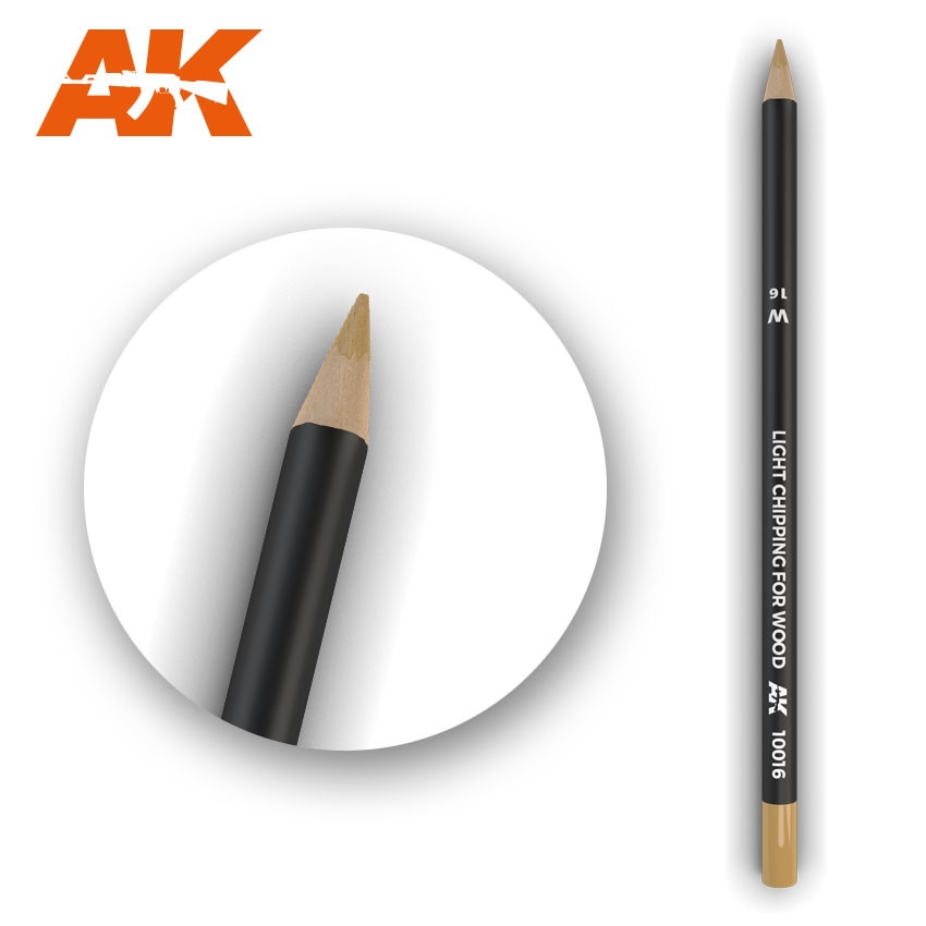 【新製品】AK10016 ウェザリングペンシル ウッド用ライトチッピング