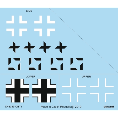 【新製品】D48036 フォッケウルフ Fw190A-8/R2 国籍マークデカール (エデュアルド用)