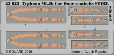 【新製品】23025)ホーカー タイフーン Mk.Ib カードア シートベルト