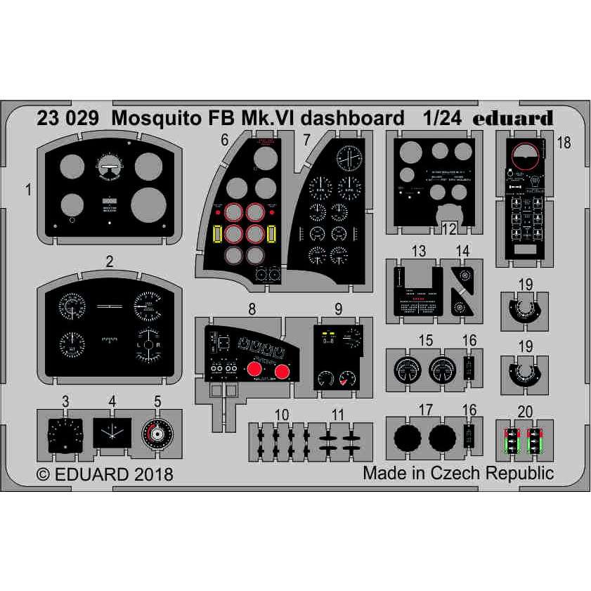 【新製品】23029 モスキートFB Mk.VI 計器盤