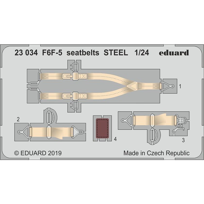 【新製品】23034 塗装済 グラマン F6F-5 ヘルキャット シートベルト (ステンレス製) (エアフィックス用)