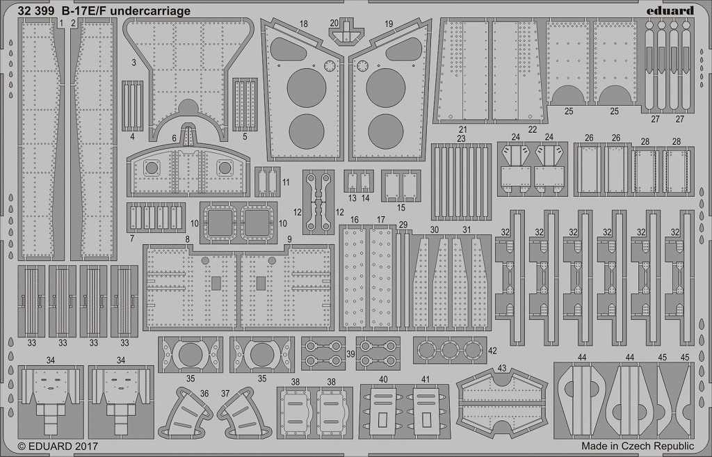 【新製品】32399)ボーイング B-17E/F フライングフォートレス 脚格納庫