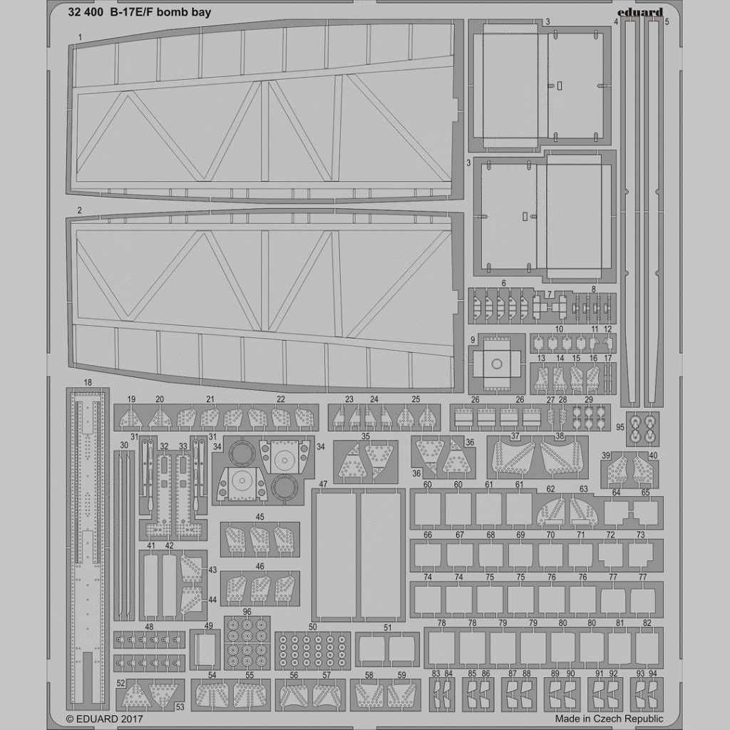 【新製品】32400)ボーイング B-17E/F フライングフォートレス 爆弾槽