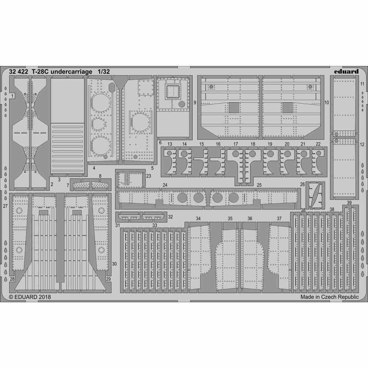 【新製品】32422 T-28C トロージャン 脚収納庫