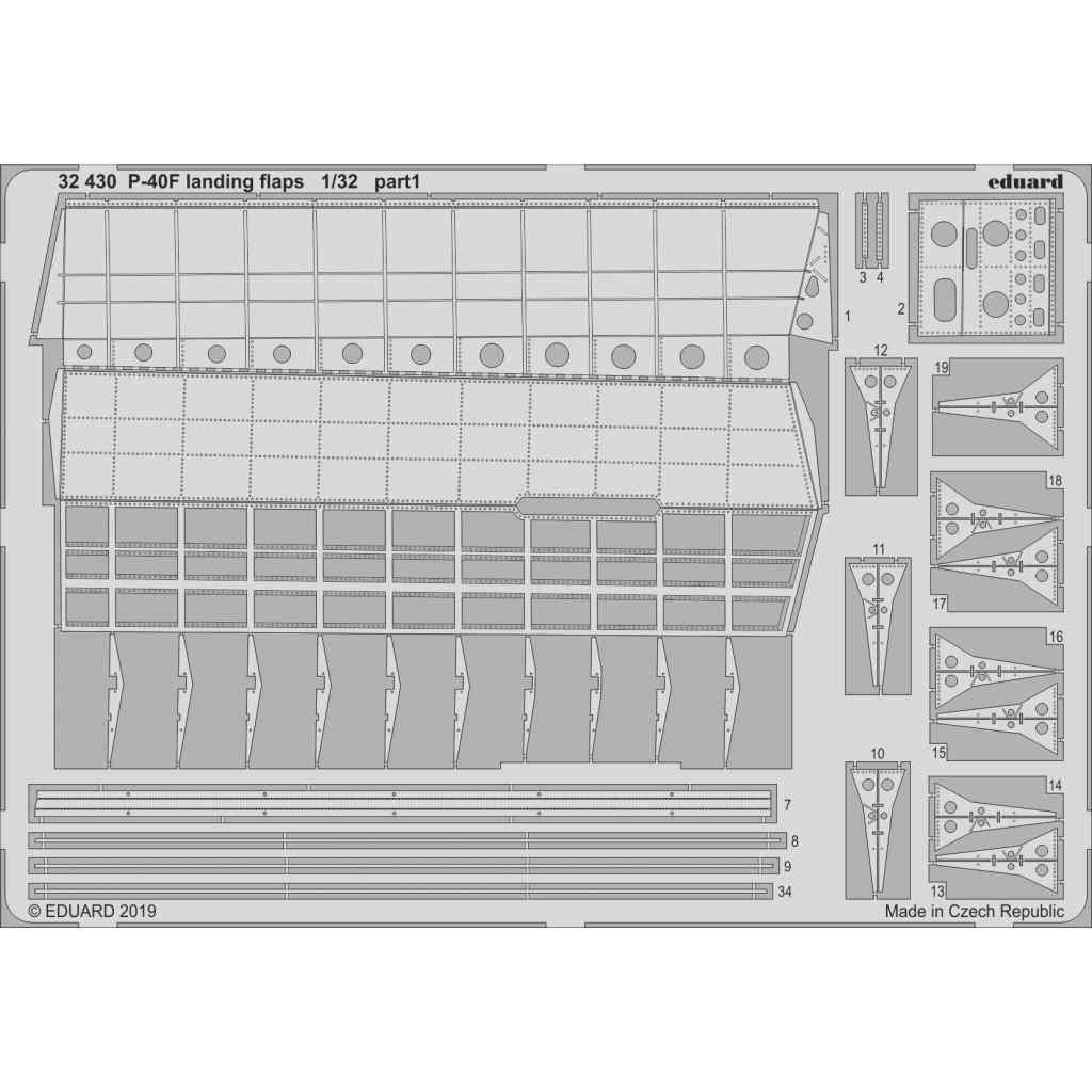 【新製品】32430 カーチス P-40F ランディングフラップ (トランぺッター用)