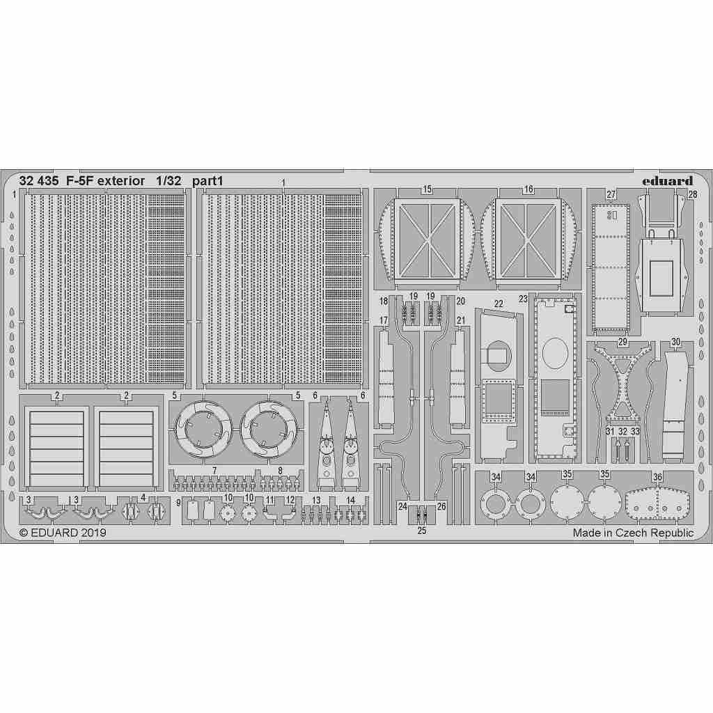 【新製品】32435 ノースロップ F-5F タイガーII 外装エッチングパーツ (キティホーク用)