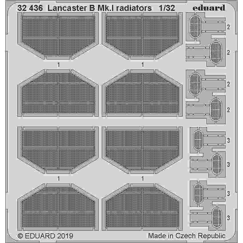 【新製品】32436 アブロ ランカスターB Mk.I ラジエーターエッチングパーツ(HKモデル)