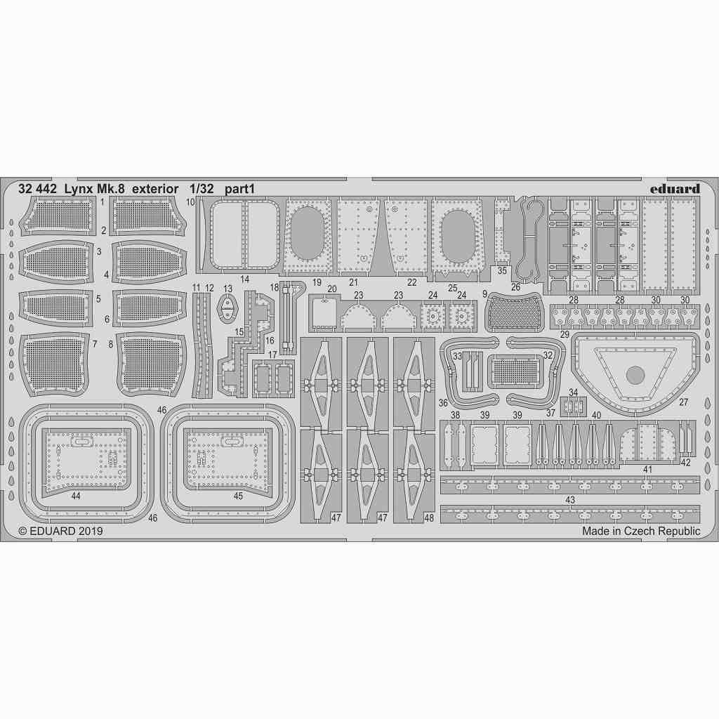 【新製品】32442 ウェストランド リンクス Mk.8 外装エッチングパーツ (レベル用)