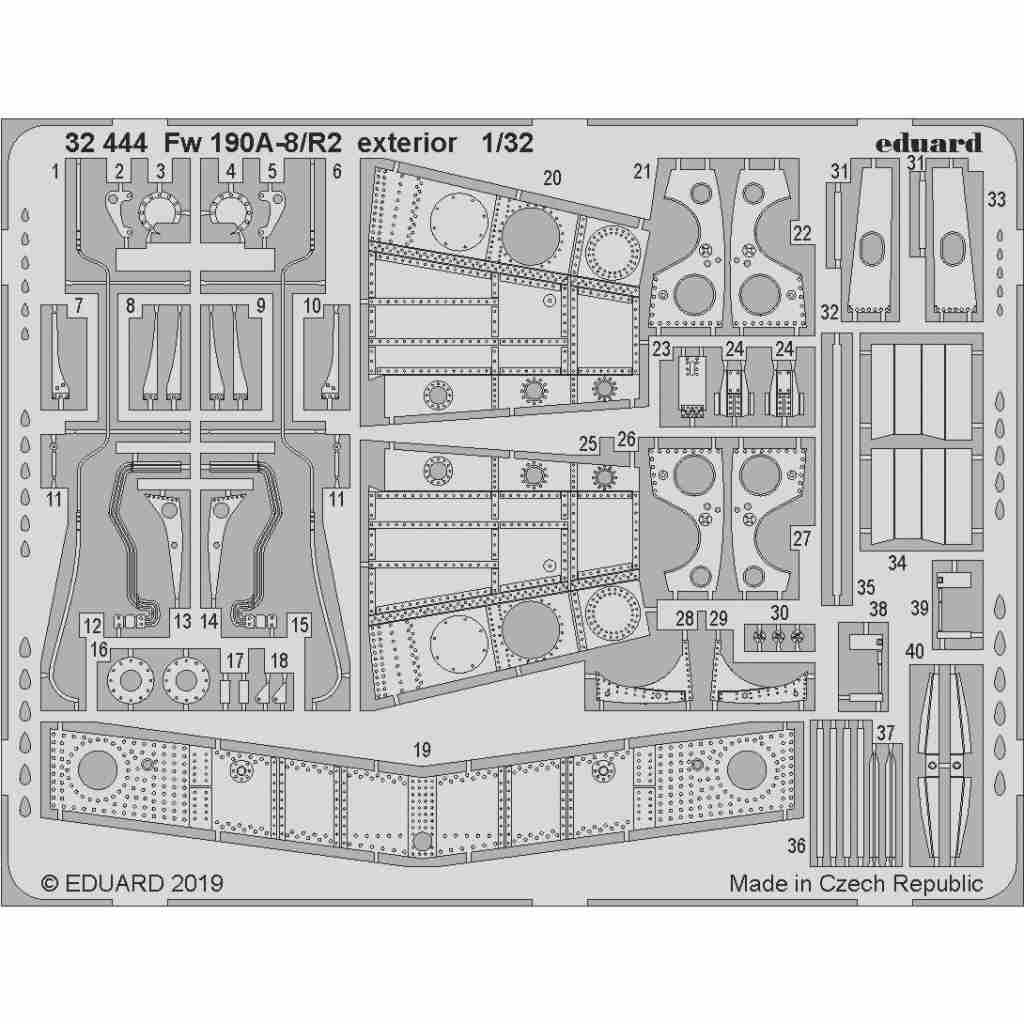 【新製品】32444 フォッケウルフ Fw190A-8/R2 外装エッチングパーツ (レベル用)