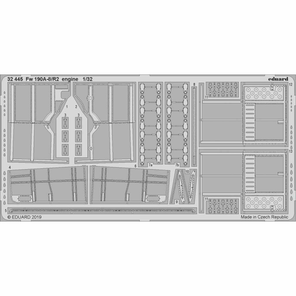 【新製品】32445 フォッケウルフ Fw190A-8/R2 エンジン エッチングパーツ (レベル用)