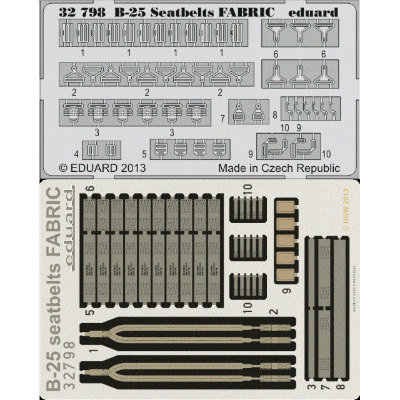 【新製品】[8591437327980] 32798)塗装済 B-25 ミッチェル シートベルト