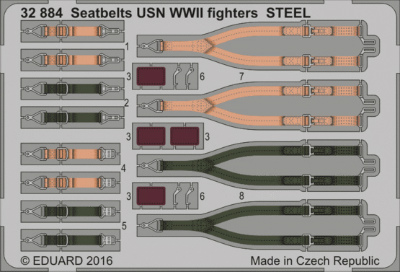 【新製品】32884)塗装済 WWII 米海軍 戦闘機 シートベルト