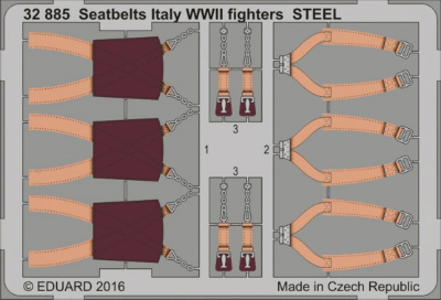 【新製品】32885)塗装済 WWII 伊空軍 戦闘機 シートベルト