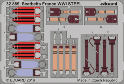 【新製品】32889)塗装済 WWI 仏軍 シートベルト