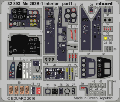 【新製品】32893)塗装済 メッサーシュミット Me262B-1 内装